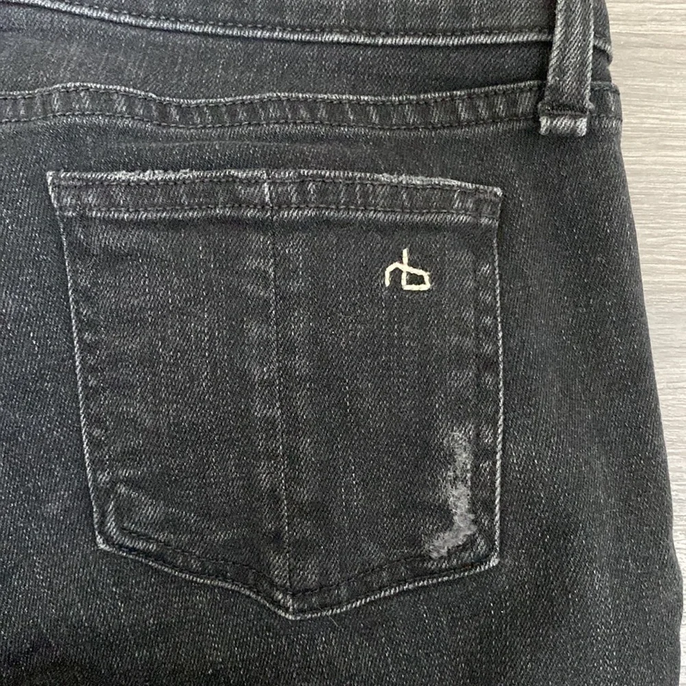 rag & bone Black High-Rise Distressed Skinny Jeans - Picture 16 of 16